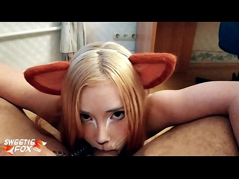 ❤️ Kitsune dîk û kum di devê xwe de dadiqurtîne ❤️ Vîdyoyê qijk li me ️❤